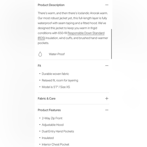 NEW Vuori Icelandic Anorak Jacket in Black Size Small - Picture 6 of 7